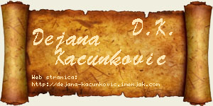 Dejana Kačunković vizit kartica